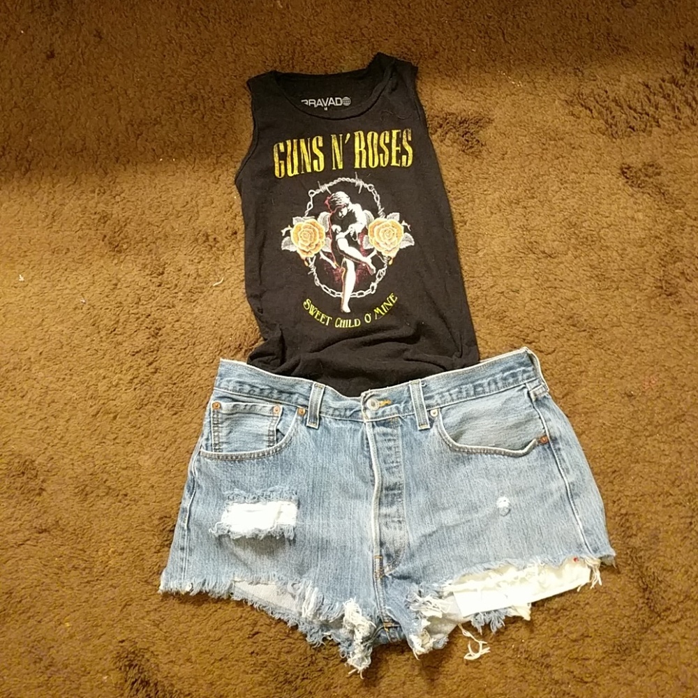 Levis 501 button up cutoffs